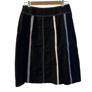 Talbots Petites A Line Skirt with Ribbon detailing linen blend